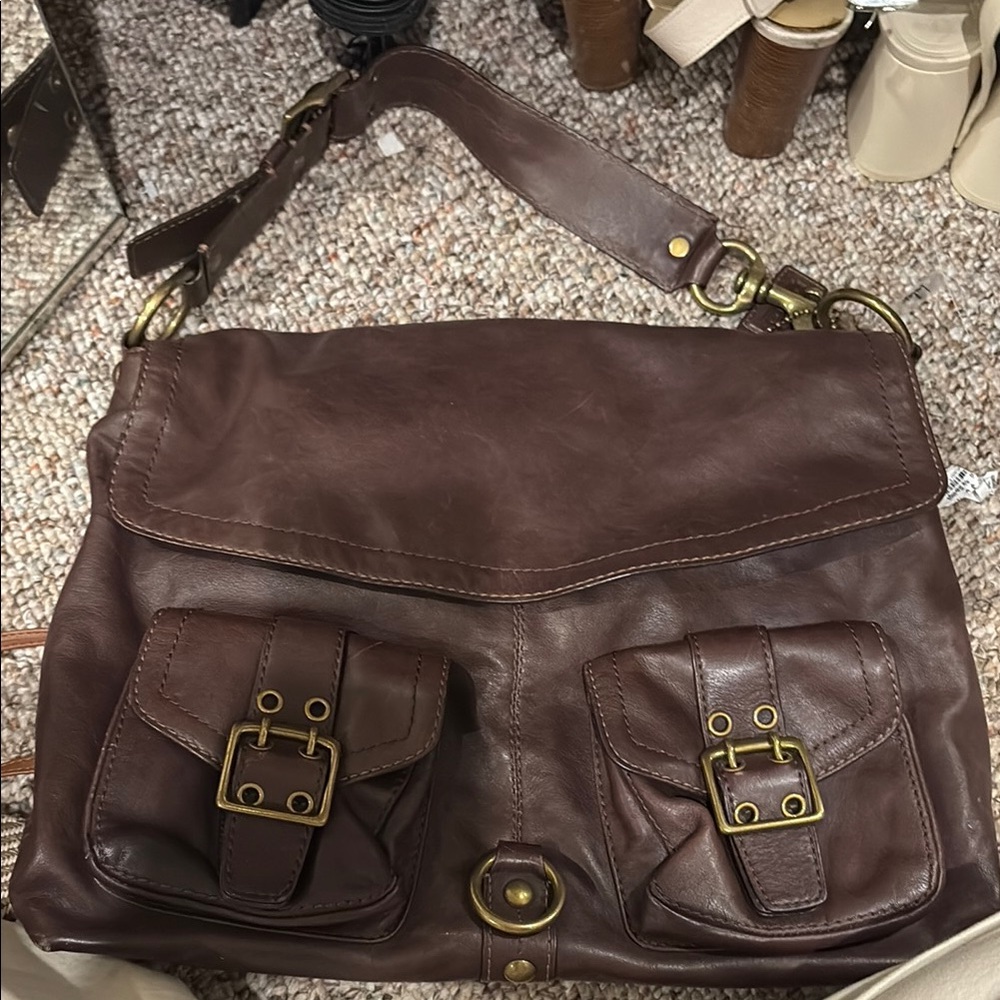 Coach, Brooklyn messenger Brown Leather Shoulder Bag
